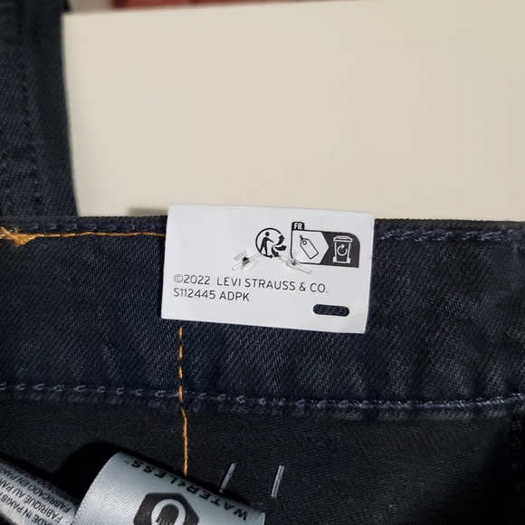 🆕️ Levi's Jeans Mens Black 28x32 510 Skinny Distressed Gothic Grunge Denim - Picture 10 of 14